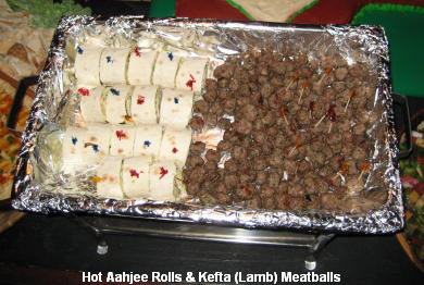 Hot Aahjee Rolls & Kefta (Lamb) Meatballs
